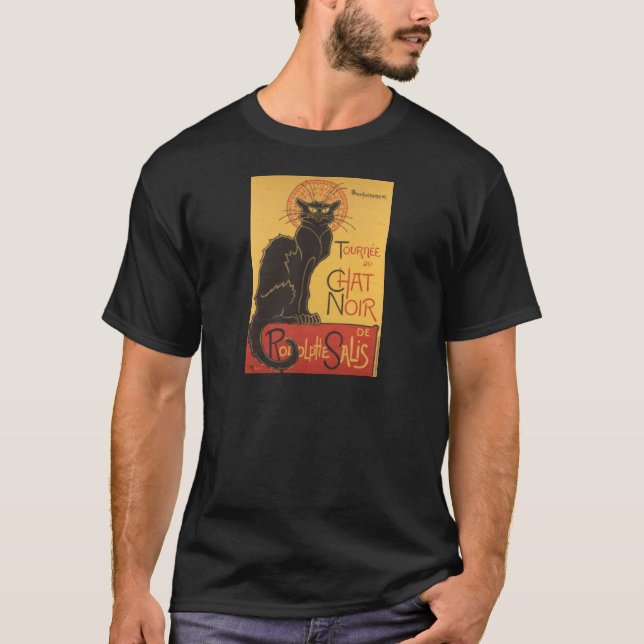 Kunst-Druck Le Chat Noir T-Shirt (Vorderseite)
