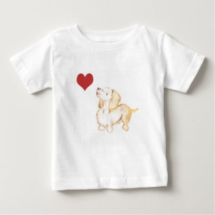 "Kunst durch Heide" Liebe Dackel-Kinderst-shirt Baby T-shirt