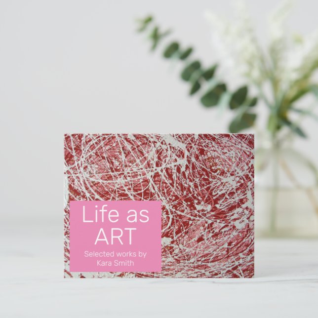 Kunst Einladung Postkarte anzeigen (Stehend Vorderseite)