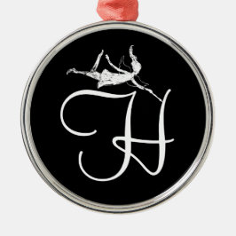 Kunst-Fee-Initiale: H Silbernes Ornament