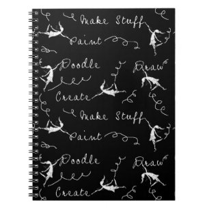 Kunst-Feen bei der Arbeit Notizblock