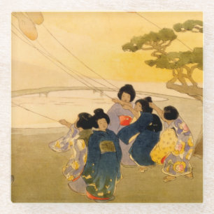 Kunst,fein,klassisch,Bertha,Boynton,Lum,Japanisch, Glasuntersetzer