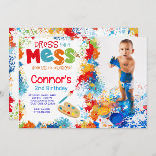 Kunst-Geburtstags-Party Einladung mit Foto