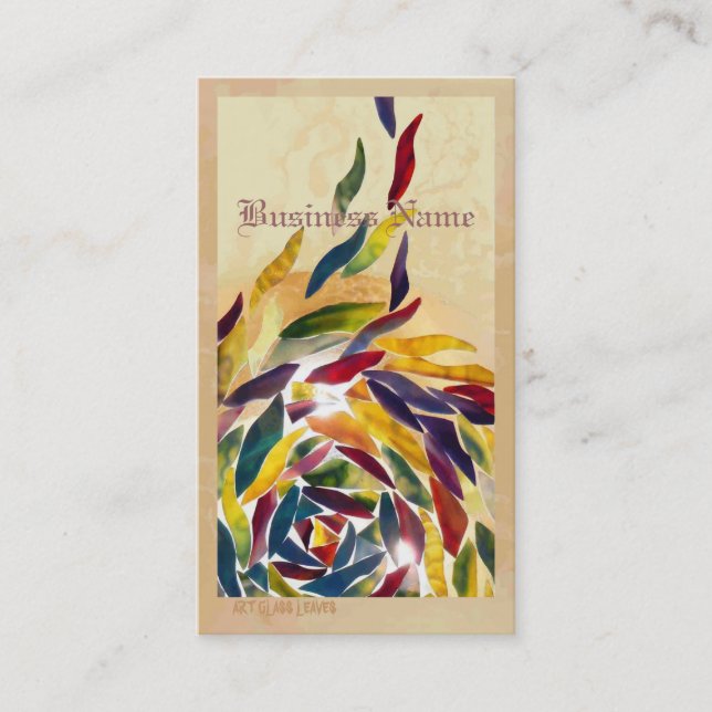 Kunst-Glas verlässt klassische elegante Visitenkarte (Vorderseite)