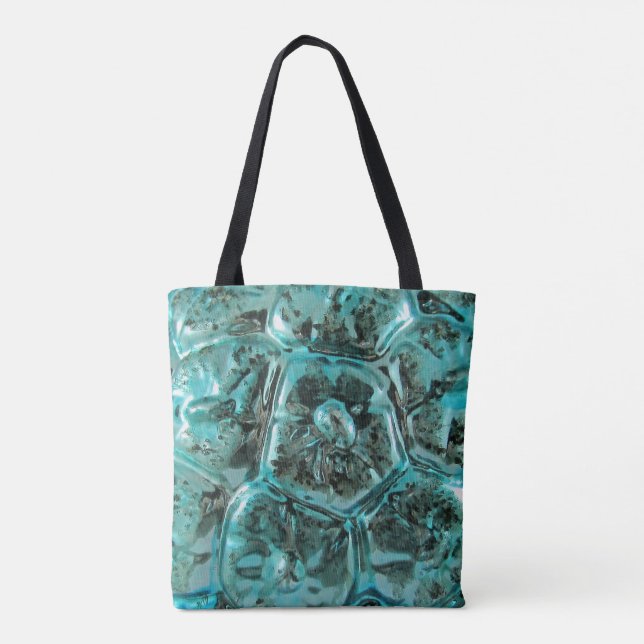 Kunst-Glasaqua-aquamarine blaue (Rückseite)