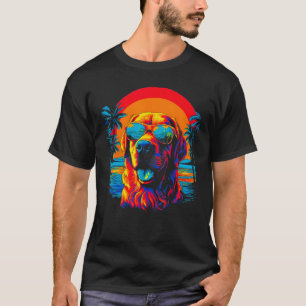 Kunst Golden Retriever Hund Sonnenbrille T-Shirt