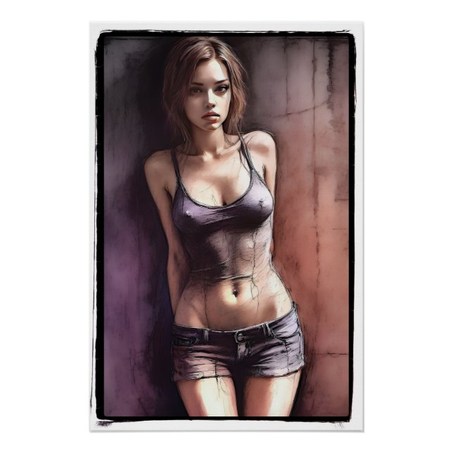 Kunst, Grunge-Tochter Poster (Vorderseite)