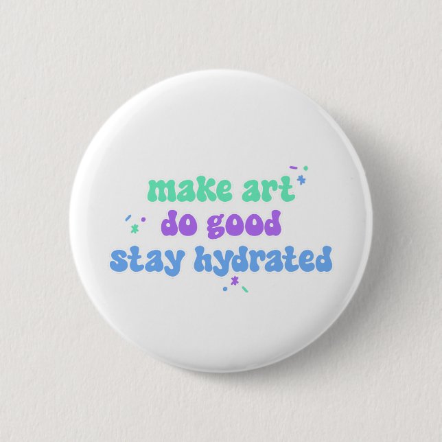 Kunst Gutes tun Button (Vorderseite)