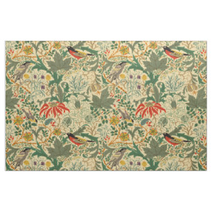 Kunst & Handwerk Muster Vögel & Blume von Voysey Stoff