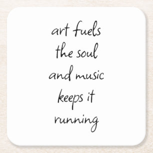 Kunst heizt den Soul Paper Untersetzer an