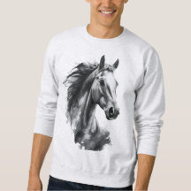 Kunst Herren T-Shirt Fette Schwarz-Weiß-Tiergrafik