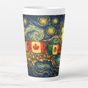 Kunst im Stil von Van Gogh USA MX CA Milchtasse