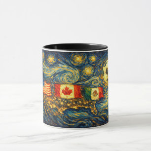 Kunst im Stil von Van Gogh USA MX CA Tasse