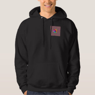 Kunst in leuchtend blendend gemischten Farben und Hoodie