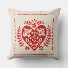 Kunst in Rot und Weiß Kissen