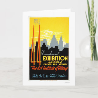 Kunst-Institut Chicago WPA 1940 Karte