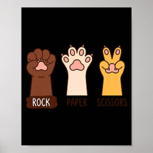 Kunst Ironische Hundepfoten Rock Papier Poster