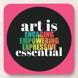 Kunst ist ESSENTIelles Untersetzer-Set Getränkeuntersetzer