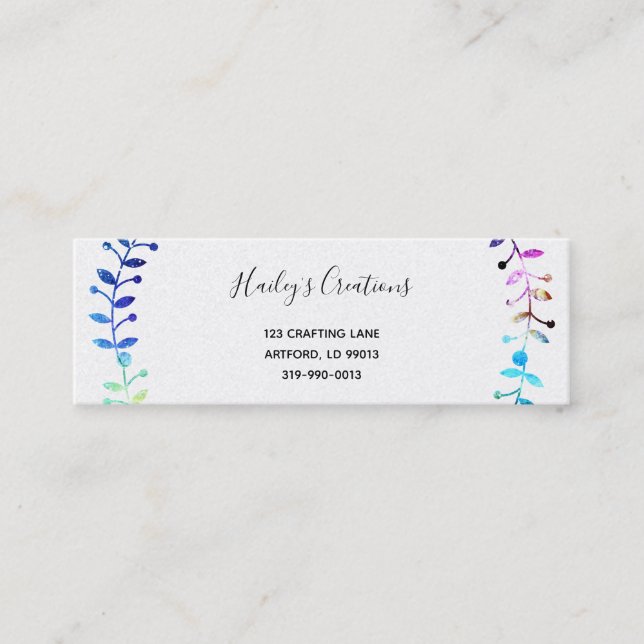 Kunst ist Individualität Mini Visitenkarte (Vorderseite)