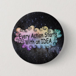 Kunst ist Leben Knopf Button