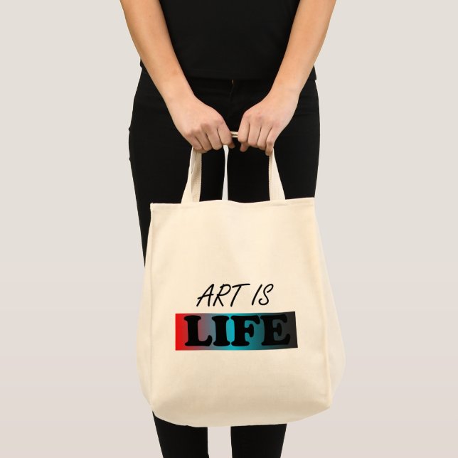 KUNST IST LEBEN TRAGETASCHE (Vorderseite (Produkt))