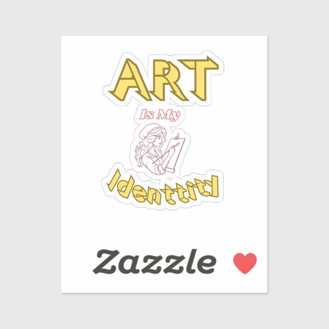 Kunst ist mein Identitätsaufkleber Aufkleber (Blatt)