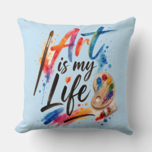 Kunst ist mein Leben Kissen