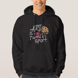 Kunst ist meine Lieblingssportart Roter Schlag Hoodie