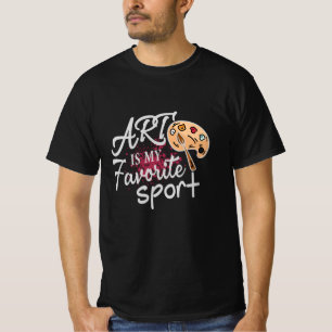 Kunst ist meine Lieblingssportart Roter Schlag T-Shirt