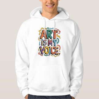 Kunst ist meine Stimme - Fettdruck durch Farbe Hoodie
