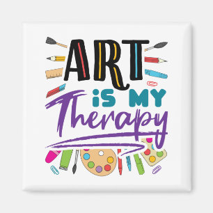 Kunst ist meine Therapie künstlerisch Künstlerisch Magnet
