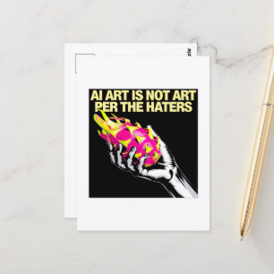 Kunst ist nicht Kunst pro Haters Hand Dragonfruit Postkarte