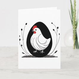 Kunst-Karte für Hühner und Ei Feiertagskarte