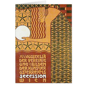 Kunst-Karte /Invitation: Wien-Sezessions-Plakat