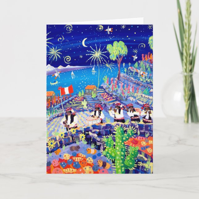 Kunst-Karte: Pachamama Pfeifer, Peru. Isla Taquile Karte (Vorderseite)