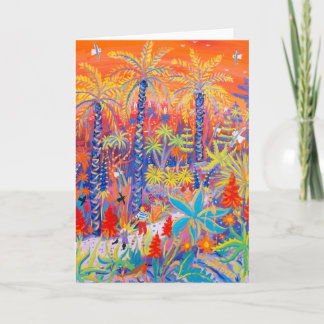 Kunst-Karte: Unter einen glühenden Sonnenuntergang Karte