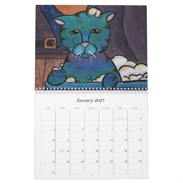 Kunst-Katzen 2010 Kalender (Jan 2027)