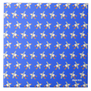 Kunst-Keramik-Fliese: John-Farbstoff. Kornische Fliese