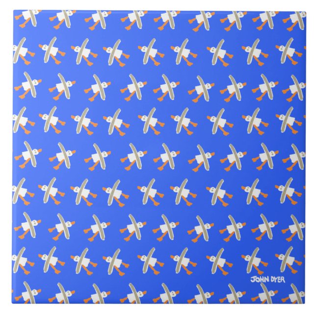 Kunst-Keramik-Fliese: John-Farbstoff. Kornische Fliese (Vorderseite)