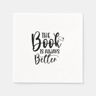 Kunst lesen Das Buch ist immer besser Serviette