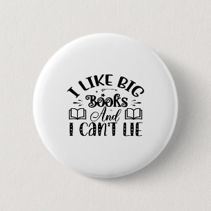 Kunst lesen Ich mag große Bücher und ich kann nich Button