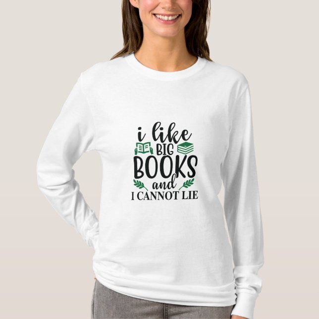 Kunst lesen Ich mag große Bücher und ich kann nich T-Shirt (Vorderseite)
