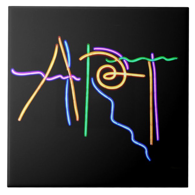Kunst-Leuchtreklame Fliese (Vorderseite)