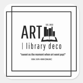 KUNST | Library Deko™ - Das Original-Logo-Design Quadratischer Aufkleber