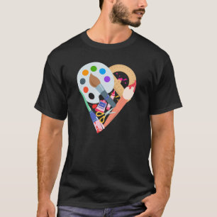 Kunst liefert Coole Grafikkünstler des Herzens T-Shirt