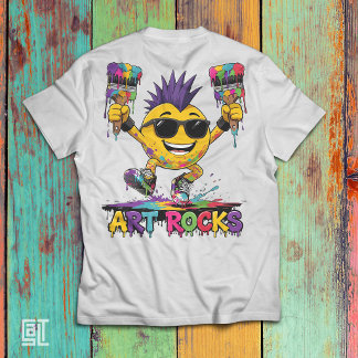 Kunst macht Punk-Mohawk-Emoji Künstler Spaß Graffi T-Shirt