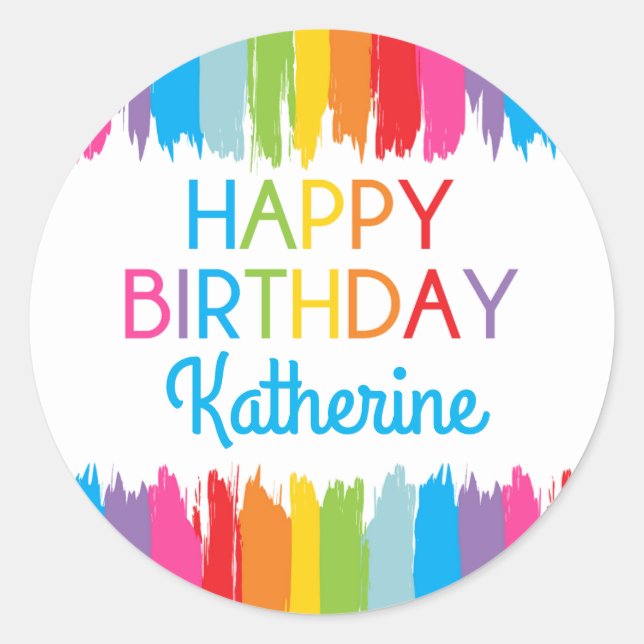 Kunst-Malerei Geburtstagsparty Sticker (Vorderseite)