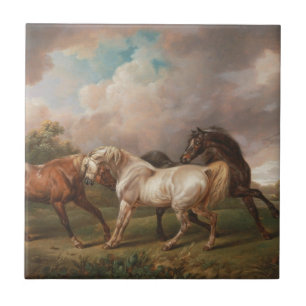 Kunst-Malerei-Öl-Pferdeschicksal Charless Towne Fliese