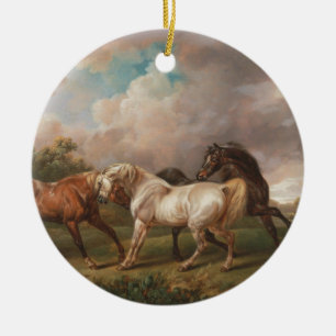 Kunst-Malerei-Öl-Pferdeschicksal Charless Towne Keramik Ornament