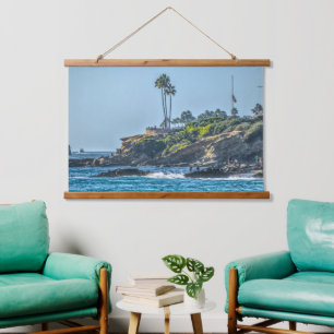 Kunst Meereslandschaft Laguna Beach Kalifornien Wa Wandteppich Mit Holzrahmen